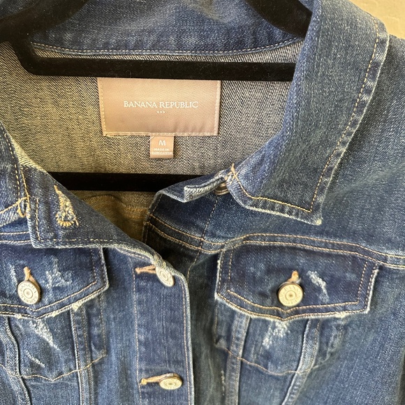 Distressed Jean Jacket Blue & charcoal - Picture 3 of 3